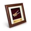 7" x 7" Solid Frame with Gold Plated Pewter - Kacip