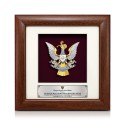 7" x 7" Solid Frame with Gold Plated Pewter - Coat of Arms of Sarawak (Logo Sarawak)