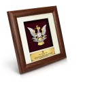 7" x 7" Solid Frame with Gold Plated Pewter - Coat of Arms of Sarawak (Logo Sarawak)