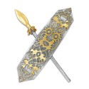 7" x 7" Frame with Gold Plated Pewter - Perisai Iban