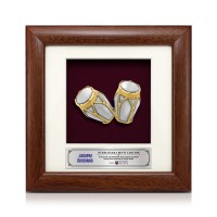 7" x 7" Solid Frame with Gold Plated Pewter - Gendang