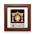 7" x 7" Solid Frame with Gold Plated Pewter - Gong