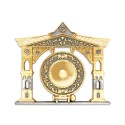 7" x 7" Solid Frame with Gold Plated Pewter - Gong