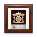 7" x 7" Solid Frame with Gold Plated Pewter - Gong