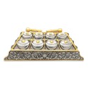 7" x 7" Solid Frame with Gold Plated Pewter - Caklempong