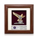 7" x 7" Solid Frame with Gold Plated Pewter - Eagle Langkawi