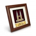 7" x 7" Solid Frame with Gold Plated Pewter : Petronas Twin Towers