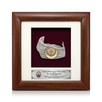 7" x 7" Frame with Gold Plated Pewter - Tengkolok