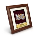 7" x 7" Frame with Gold Plated Pewter - Malaysian Fruits