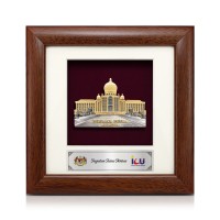 7" x 7" Frame with Gold Plated Pewter - Perdana Putra Building 7" x 7" Frame with Gold Plated Pewter - Perdana Putra Building
