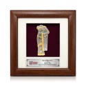 7" x 7" Solid Frame with Gold Plated Pewter - Sari