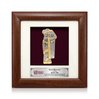 7" x 7" Solid Frame with Gold Plated Pewter - Sari