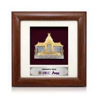 7" x 7" Frame with Gold Plated Pewter - Muzium Negara