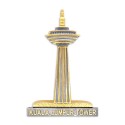 7" x 7" Solid Frame with Gold Plated Pewter - Kuala Lumpur Tower