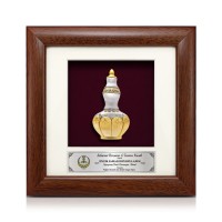 7" x 7" Solid Frame with Gold Plated Pewter - Labu Sayong