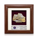 7" x 7" Solid Frame with Gold Plated Pewter - Rumah Melayu (Malay House)