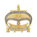7" x 7" Frame with Gold Plated Pewter - Wau Seri Negeri