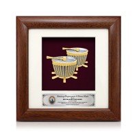 7" x 7" Frame with Gold Plated Pewter - Rebana Ubi
