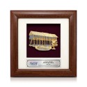 7" x 7" Solid Frame with Gold Plated Pewter - Longhouse Sarawak