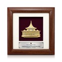7" x 7" Solid Frame With Gold Plated Pewter - Dewan Undangan Sarawak