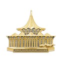 7" x 7" Solid Frame With Gold Plated Pewter - Dewan Undangan Sarawak
