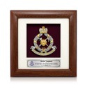 7" x 7" Solid Frame with Gold Plated Pewter - Logo Police Diraja Malaysia (Polis PDRM)
