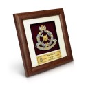 7" x 7" Solid Frame with Gold Plated Pewter - Logo Police Diraja Malaysia (Polis PDRM)