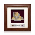 7" x 7" Frame with Gold Plated Pewter: Putrajaya Landmark