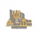 7" x 7" Frame with Gold Plated Pewter: Putrajaya Landmark