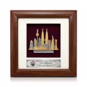 7" x 7" Solid Frame with Gold Plated Pewter - Kuala Lumpur Landmark