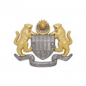 7" x 7" Solid Frame with Gold Plated Pewter - Coat of Arms of Malaysia (Jata Negara Logo Malaysia)