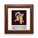 7" x 7" Frame with Gold Plated Pewter - Pitcher Plant (Periuk Kera)