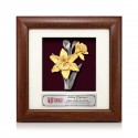 7" x 7" Frame with Gold Plated Pewter - Narcissus Flower