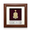 7" x 7" Solid Frame with Gold Plated Pewter - Coat of Arms of Penang (Logo Penang)
