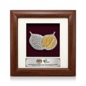 7" x 7" Solid Frame with Gold Plated Pewter - Durian Musang King