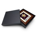 7" x 7" Solid Frame with Gold Plated Pewter - Bunga Raya (Hibiscus Flower)