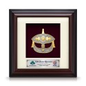 7" x 7" Elegant Solid Frame with Gold Plated Pewter - Wau Bulan
