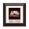 7" x 7" Elegant Solid Frame with Gold Plated Pewter - Gasing