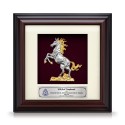 7" x 7" Elegant Solid Frame with Gold Plated Pewter - Horse Of Fortune