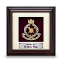 7" x 7" Elegant Solid Frame with Gold Plated Pewter - Logo Police Diraja Malaysia (Polis PDRM)