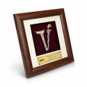 7" x 7" Frame with Gold Plated Pewter - Keris (Kris)