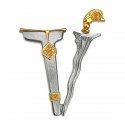 7" x 7" Frame with Gold Plated Pewter - Keris (Kris)
