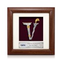 7" x 7" Solid Frame with Gold Plated Pewter - Keris (Kris)