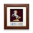 7" x 7" Frame with Gold Plated Pewter - Horse Of Fortune
