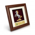 7" x 7" Frame with Gold Plated Pewter - Horse Of Fortune