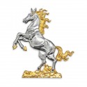 7" x 7" Frame with Gold Plated Pewter - Horse Of Fortune