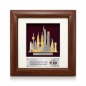 7" x 7" Solid Frame with Gold Plated Pewter - Kuala Lumpur Landmark