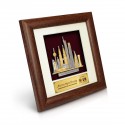 7" x 7" Solid Frame with Gold Plated Pewter - Kuala Lumpur Landmark