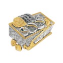 8.5" x 10" Gold Border Solid Frame with Gold Plated Pewter : Tepak Sireh
