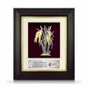 8.5" x 10" Gold Border Solid Frame with Gold Plated Pewter : Padi (Paddy)